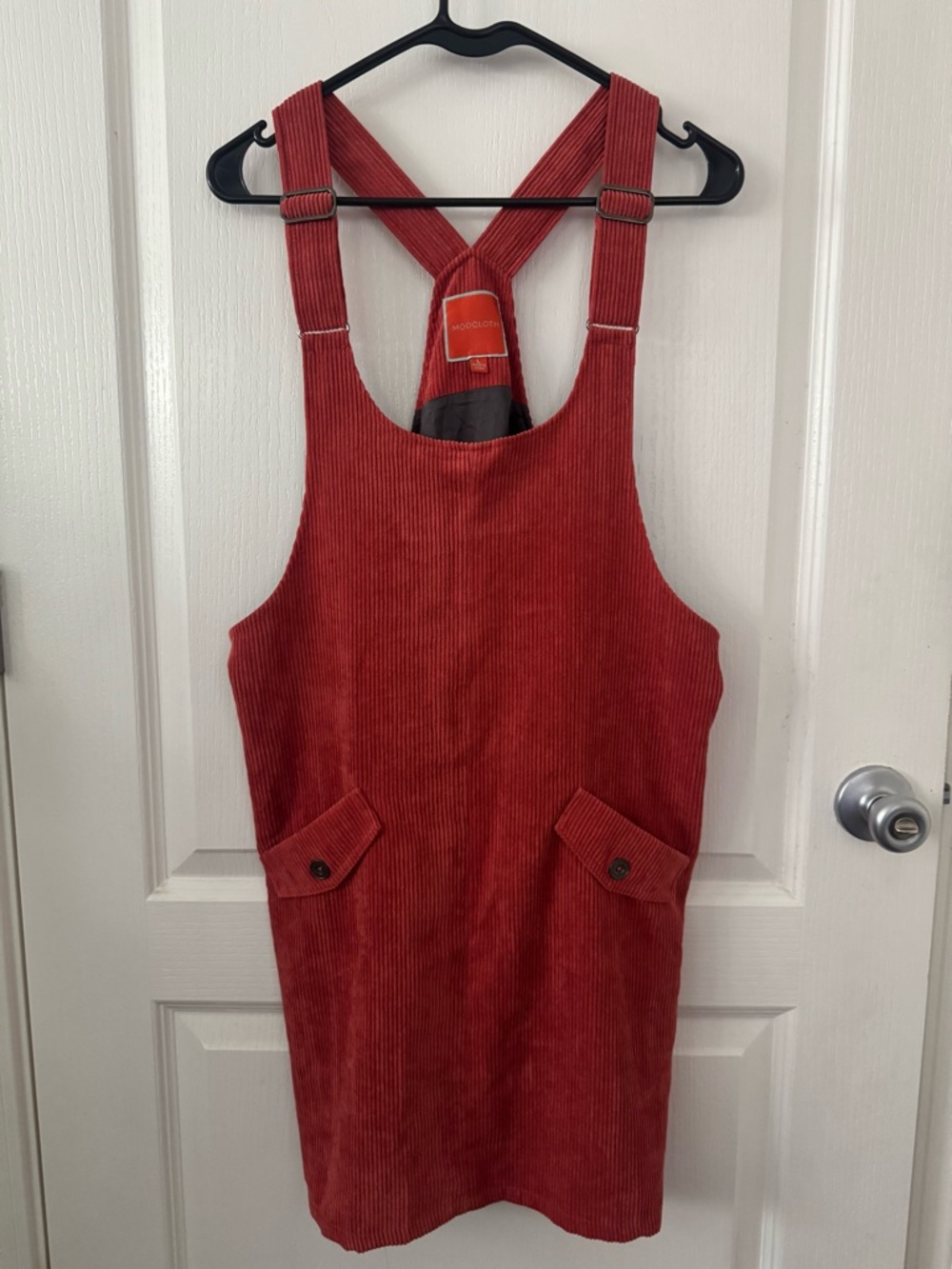 Modcloth Rust Corduroy Pinafore